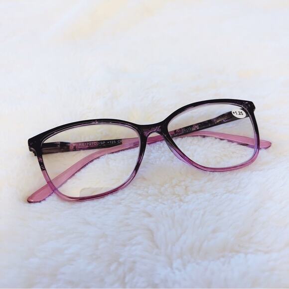 Eli Light Purple & Black Two Tone Reader Glasses - Picture 3 of 13